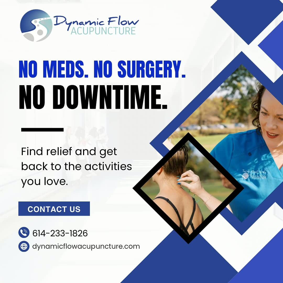 Our #1 Rule at Dynamic Flow Acupuncture: We Don’t Quit!!
Our clinic is often our patients’ last resort when they’ve exhausted all other therapies, medications, and surgical options.
💥These difficult-to-treat conditions are our specialty.💥
Schedule your consultation today to find out how regular acupuncture treatments can change the game when it comes to your health and wellness.
614.233.1826 📲