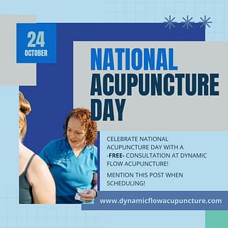 It’s National Acupuncture Day! 💙
There’s no greater time than *now* to make positive changes in your healthcare and wellness routines. Send us a text or DM to schedule your consultation and find out how acupuncture treatment can best help you!