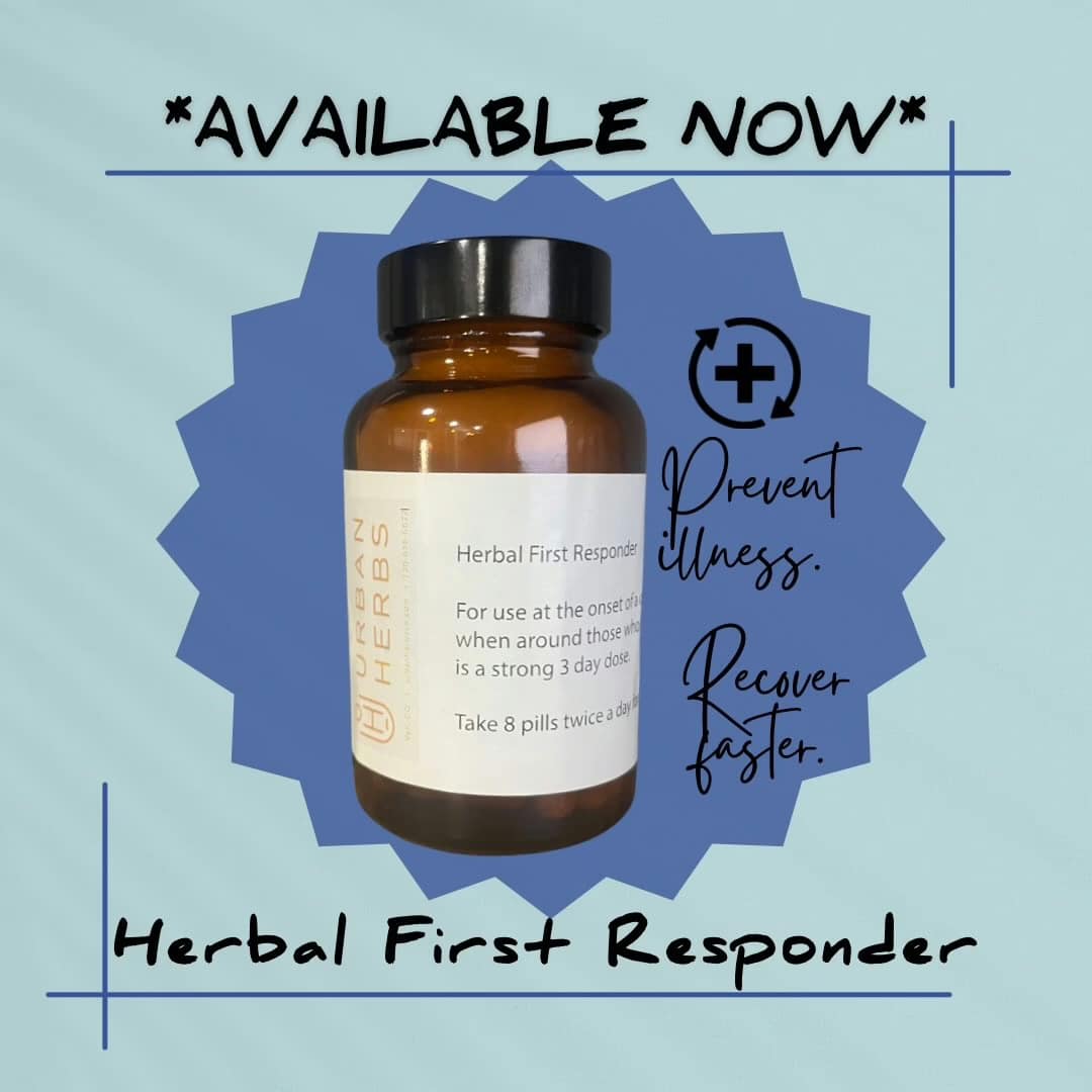 Our favorite medicine cabinet essential for winter is BACK IN STOCK!!
Whether you’re preventing illness after exposure, or nipping the first signs of illness in the bud, you want our herbal First Responder on your side!